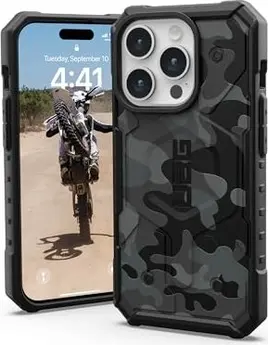 UAG Pathfinder SE case with MagSafe for Apple iPhone 15 Pro Black Midnight Camo