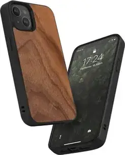 Woodcessories Bumper case MagSafe walnut for Apple iPhone 13 mini