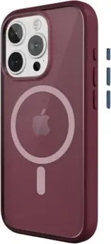 Woodcessories clear case MagSafe for Apple iPhone 15 Pro red/matte