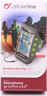 Cellularline Armband Running Light 5.2" Black