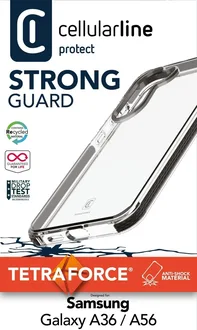 Cellularline Tetra Force Strong Guard для Samsung Galaxy A36/A56 Black/Transparent