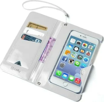 Celly Splash Wallet 5.7" White