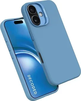Decoded AntiMicrobial Silicone Back Cover для Apple iPhone 16 Plus Air Blue