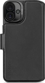Decoded Leather Detachable Wallet Case для Apple iPhone 16 Plus Black