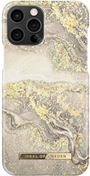 iDeal of Sweden Fashion case for Apple iPhone 12/12 Pro Sparkle Greige Marble 