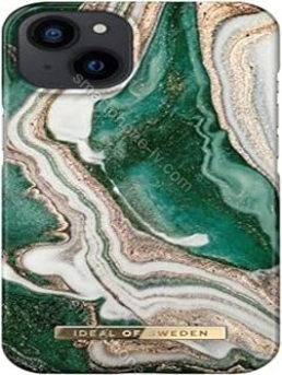 iDeal of Sweden Fashion case for Apple iPhone 13 golden jade Marble 