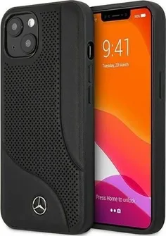 Mercedes-Benz Hard Cover Leather Perforated Area для Apple iPhone 13 Mini Black