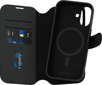 PanzerGlass Care Feature Case Tango Two-in-One Wallet MagSafe для Apple iPhone 16 Black