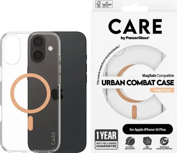 PanzerGlass Care Flagship Case Urban Combat MagSafe для Apple iPhone 16 Plus Peach Fuzz