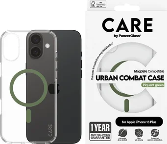 PanzerGlass Care Flagship Case Urban Combat MagSafe для Apple iPhone 16 Plus Piquant Green