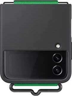 Samsung Silicone Cover with Strap для Galaxy Z Flip 4 Black