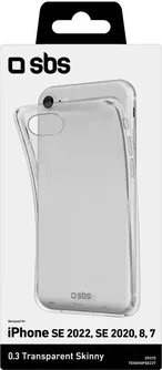 SBS Mobile Skinny Cover для Apple iPhone SE (2022)/SE (2020)/8/7 Transparent