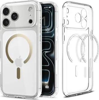 Spigen Ultra Hybrid (MagFit) для Apple iPhone 17 Pro clear gold