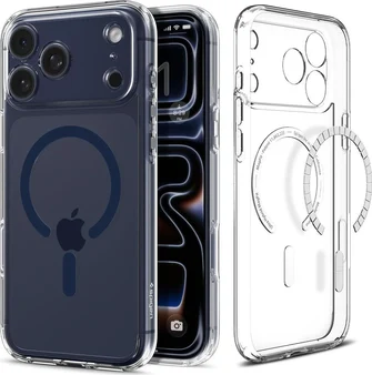 Spigen Ultra Hybrid (MagFit) для Apple iPhone 17 Pro Max clear deep blue