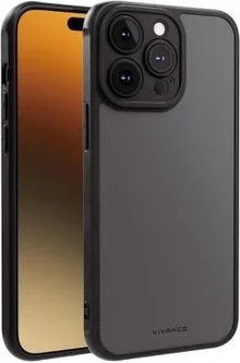 Vivanco Frosted Cover для Apple iPhone 15 Pro Max Transparent/Black