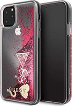 Guess Hard Cover Glitter Hearts для Эпл Айфон 11 Про Макс малиновый
