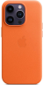 Apple leather case with MagSafe for iPhone 14 Pro orange
