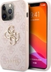 Guess Hard Cover 4G Metal Logo для Эпл Айфон 13 Про розовый