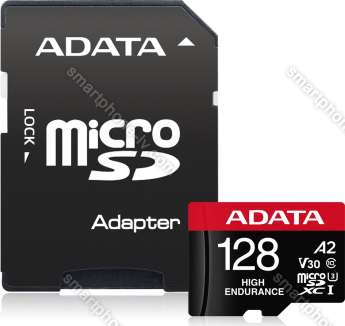 ADATA High-Endurance R100/W80 microSDXC 128GB Kit, UHS-I U3, A2, Class 10