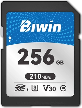 Biwin SD210 R210/W140 SDXC 256GB, UHS-I U3, Class 10