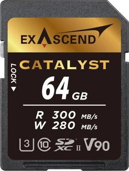 Exascend Catalyst R300/W280 SDXC 64GB, UHS-II U3, Class 10