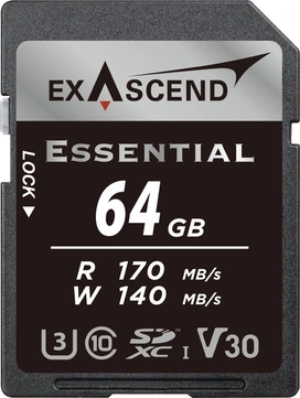 Exascend Essential R170/W140 SDXC 64GB, UHS-I U3, Class 10
