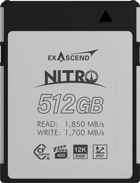Exascend Nitro R1850/W1700 CFexpress 2.0 Type B 512GB