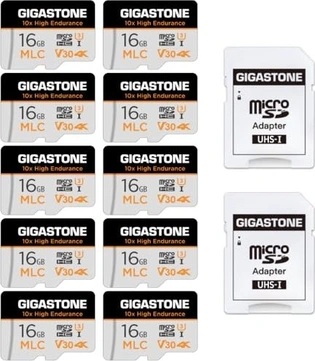 Gigastone 10x High Endurance R95/W30 microSDHC 16GB Kit, UHS-I U3, Class 10, 10er-Pack