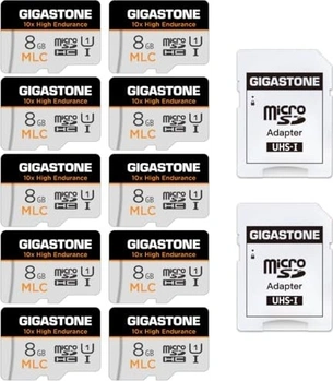 Gigastone 10x High Endurance R85/W15 microSDHC 8GB Kit, UHS-I U1, Class 10, 10er-Pack