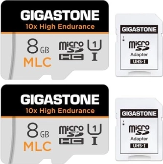 Gigastone 10x High Endurance R85/W15 microSDHC 8GB Kit, UHS-I U1, Class 10, 2er-Pack