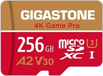 Gigastone 4K Game Pro R100/W60 microSDXC 256GB Kit, UHS-I U3, A2, Class 10