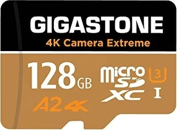 Gigastone 4k Camera Extreme R100/W50 microSDXC 128GB Kit, UHS-I U3, A2, Class 10
