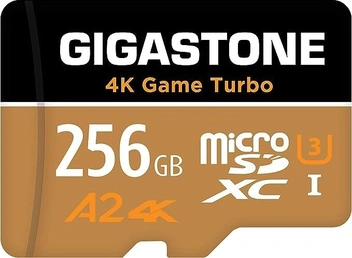 Gigastone 4k Game Turbo R100/W60 microSDXC 256GB Kit, UHS-I U3, A2, Class 10