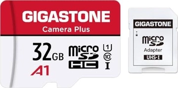 Gigastone Camera Plus R90/W20 microSDHC 32GB Kit, UHS-I U1, A1, Class 10