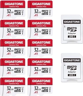 Gigastone Camera Plus R90/W20 microSDHC 32GB Kit, UHS-I U1, A1, Class 10, 10er-Pack