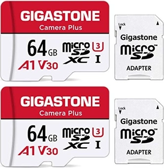 Gigastone Camera Plus R95/W35 microSDXC 64GB Kit, UHS-I U1, A1, Class 10, 2er-Pack
