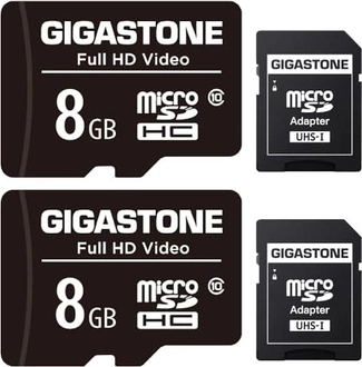Gigastone Full HD Video R85/W15 microSDHC 8GB Kit, Class 10, 2er-Pack