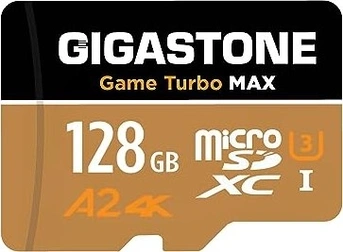 Gigastone Game Turbo MAX R160/W100 microSDXC 128GB Kit, UHS-I U3, A2, Class 10