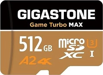 Gigastone Game Turbo MAX R160/W130 microSDXC 512GB Kit, UHS-I U3, A2, Class 10
