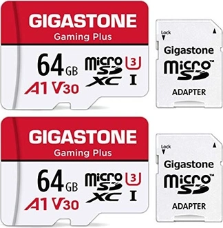 Gigastone Gaming Plus R95/W35 microSDXC 64GB Kit, UHS-I U3, A1, Class 10, 2er-Pack