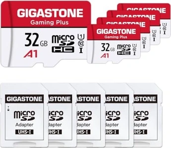 Gigastone Gaming Plus R90/W20 microSDHC 32GB Kit, UHS-I U1, A1, Class 10, 5er-Pack