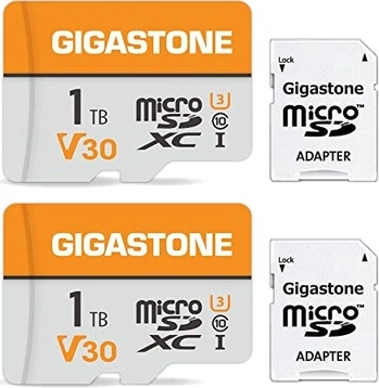 Gigastone R140/W100 microSDXC 1TB Kit, UHS-I U3, Class 10, 2er-Pack