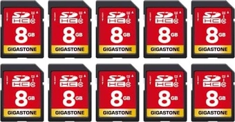 Gigastone R80 SDHC 8GB, UHS-I U1, Class 10, 10er-Pack