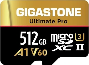 Gigastone Ultimate Pro R280/W200 microSDXC 512GB Kit, UHS-II U3, A1, Class 10