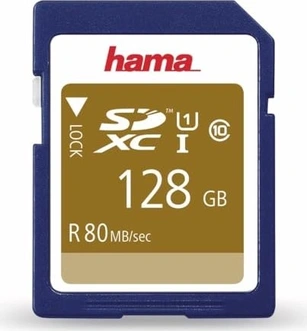 Hama HighSpeed R80 SDXC 128GB, UHS-I, Class 10