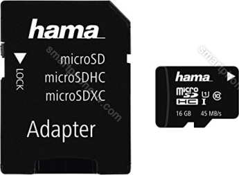 Hama R45 microSDHC 16GB Kit, UHS-I, Class 10