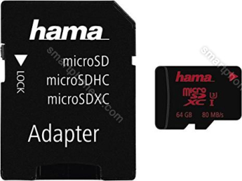Hama R80/W30 microSDXC 64GB Kit, UHS-I U3