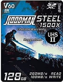 Hoodman Steel Blue R260/W100 SDXC 128GB, UHS-II U3, Class 10