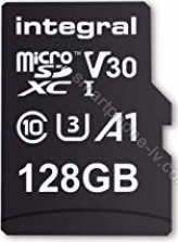 Integral High Speed R100/W30 microSDXC 128GB Kit, UHS-I U3, A1, Class 10