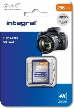 Integral High Speed R100/W45 SDXC 128GB, UHS-I U3, Class 10